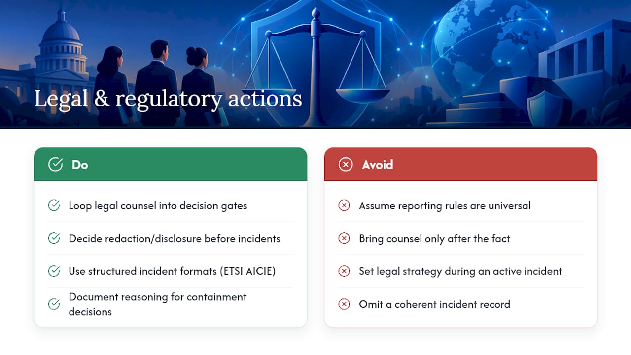 Legal and regulatory implications specific to AI incidents — overview diagram