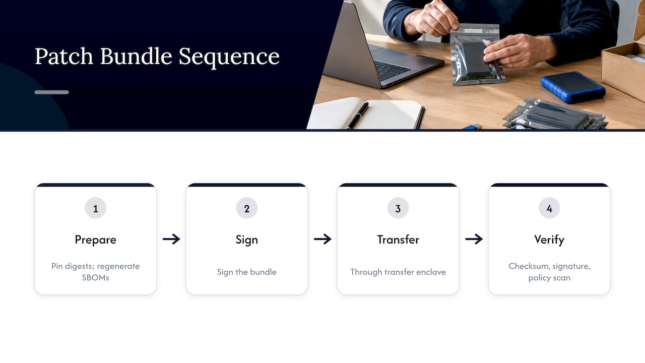 Patch bundle verification steps in order