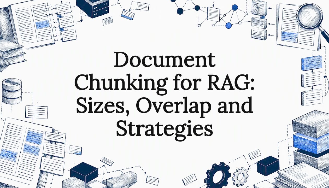 Sketch of document pages and overlapping chunks