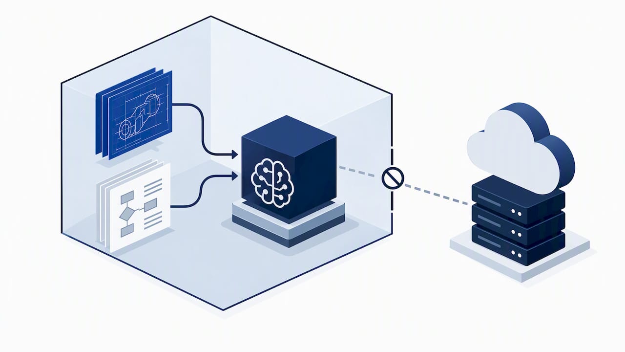 Documents remain inside a private AI boundary