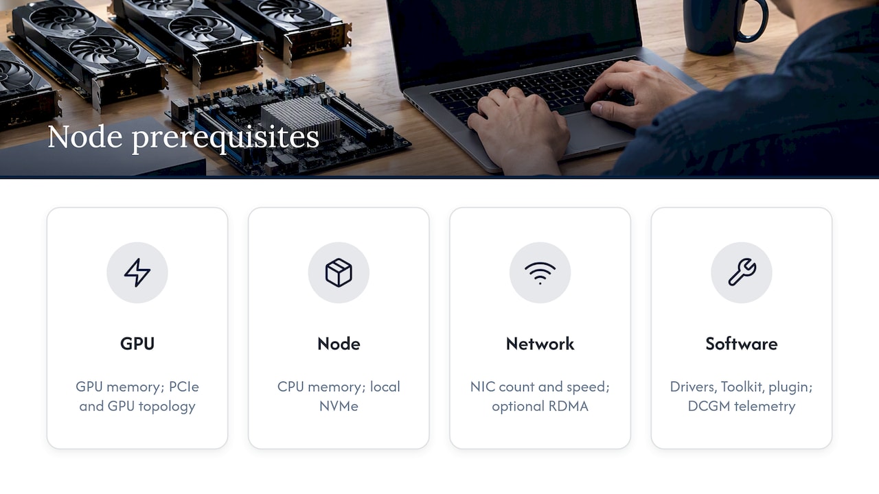Hardware and software prerequisites for inference nodes