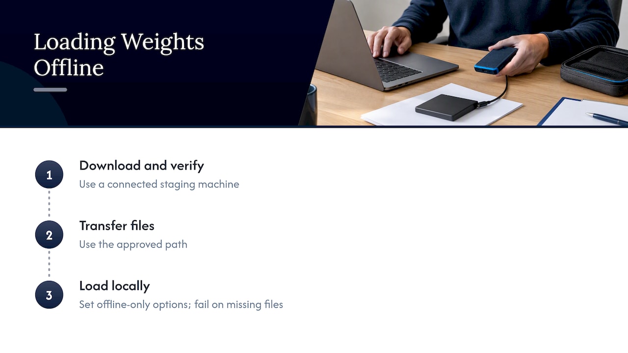 Three steps for loading model weights offline