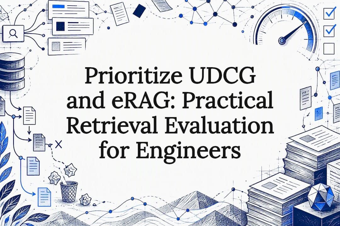 Prioritize UDCG and eRAG: Practical Retrieval Evaluation for Engineers